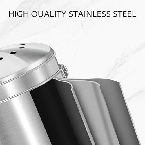 ENLOY Compost Bucket for Kitchen Countertop, 1.3 Gallon, Stainless Steel - Image 4