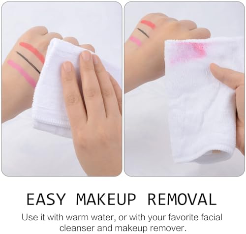 Microfiber Facial Cloths Fast Drying Washcloth 12inch x 12inch White 20 pack - Image 3