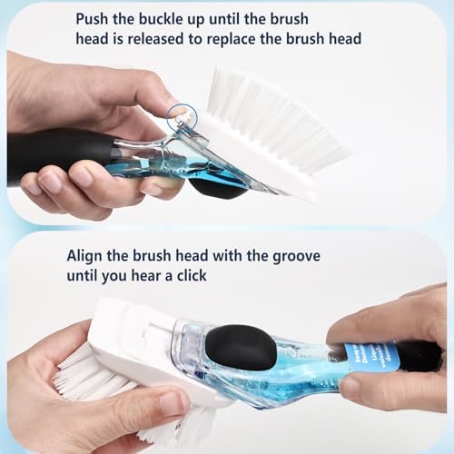 Dish Brush Refill Head 4 Pack Compatible with OXO Dish Brush Head - Image 5