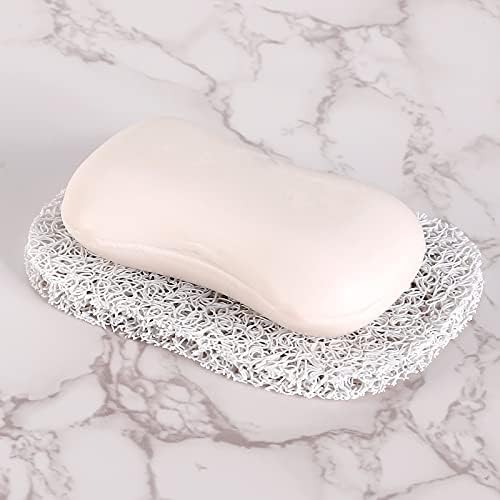 15 Piece Soap Savers Pads - White BPA Free Holder for Bar Soap, Non-Slip Self Draining Dish, Lift for Shower, Kitchen, Bathroom - Tray Bulk Accessories - Image 5