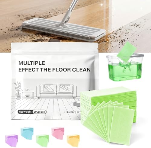 100 Piece Floor Cleaning Tablets Multi-Surface Cleaner, 2026 New Multi-Surface Floor Cleaner Tablet, Floor Cleaning Solution Tablets, for Hardwood, Laminate Floors, Wall Tiles, Glass (Green, 100pcs) by SICOSPI