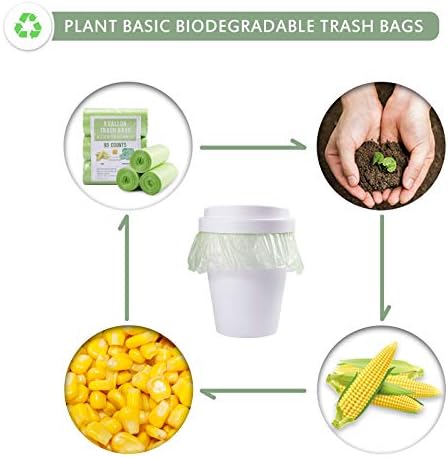 Jaoul Trash Bags 8 Gallon, Medium Garbage Bags, 0.67 Mil Extra Strong Trash Bags for 30 Liter Trash Can, Suitable for Kitchen, Bathroom, Office, Restroom, Car, Green, 90 Counts - Image 3