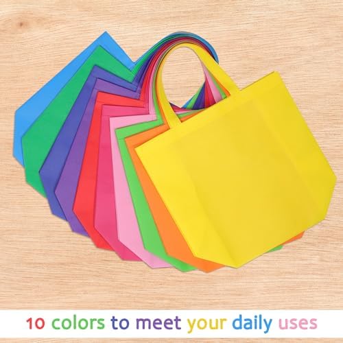 Large Non Woven Tote Bags, 15.7'' Rainbow Reusable Shopping Bags for Groceries - Image 5
