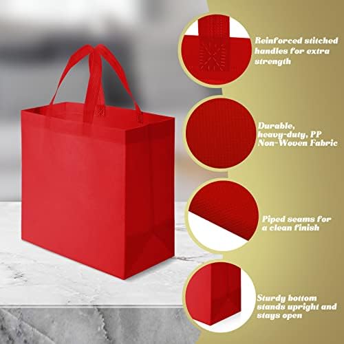 Reginary 100 PCS Non Woven Tote Bags Bulk,Multicolor - Image 5