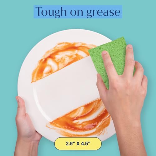 Fab Tab Pop Up Cellulose Sponges - Expanding Kitchen Scrubbers, 12 Pack - Image 3