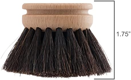 Redecker Dish Brush Replacement Heads, Horsehair, 1-1/2 Inch Round, 2 Pack – Soft Wooden Brush Refills for Delicate Dishwashing, Made in Germany - Image 3