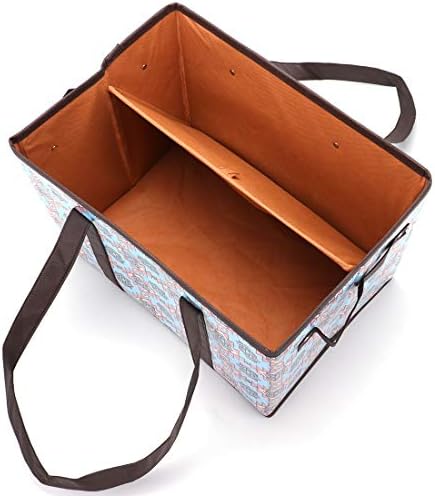 Foraineam Reusable Grocery Bags Set Durable Heavy Duty Tote Bag Collapsible Grocery Shopping Box Bag with Reinforced Bottom - Image 4