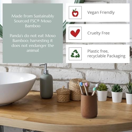 Wild & Stone Organic Baby Bamboo Toothbrushes | 4 Pack | Soft Bristles | 100% Compostable Handle | BPA Free | Vegan Baby Toothbrushes (Baby Blue) - Image 4