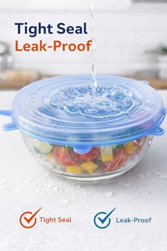 Premium 120g Silicone Stretch Lids, 6 Pack – Extra-Thick Reusable Food Covers – BPA-Free, Airtight & Leak-Resistant - Image 4