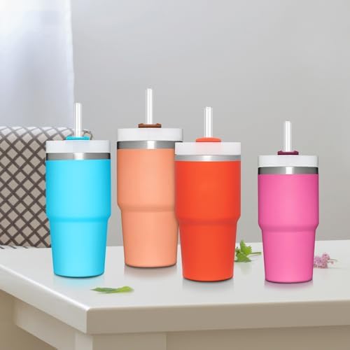6 PCS Replacement Straws for Stanley|Owala|Simple Modern 40oz 30oz Tumbler, Reusable Clear Drinking Straws with Cleaning Brush for Stanley Cup Accessorie，BPA Free, Dishwasher Safe - Image 5