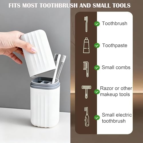 2-in-1 Travel Toothbrush Holder, Dustproof & Compact - Image 4