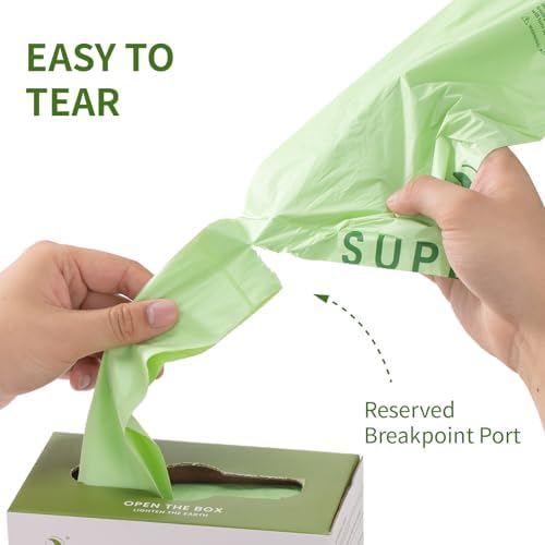 SUPERBIO 13 Gallon Flat Top Compostable Food Waste Bags, 50 Count, 2 Pack - Image 6