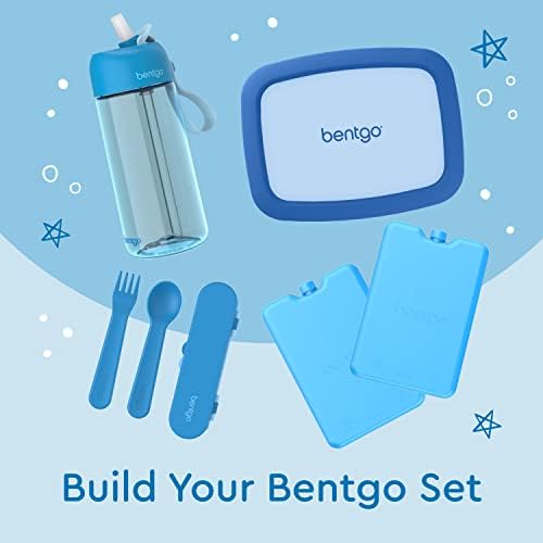 Bentgo® Kids Plastic Utensil Set - Reusable Fork, Spoon & Storage Case, PFAS- & BPA-Free, Easy-Grip Handles, Lightweight, Dishwasher Safe, School Lunch, Travel & On-the-Go (Blue) - Image 6