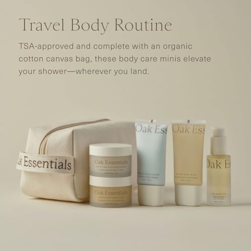 Oak Essentials Travel Body Routine, 5-Piece Body Care Set, Travel Sizes - Image 2