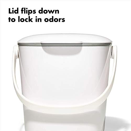 OXO Good Grips Easy-Clean Compost Bin, White, 0.75 Gal - Image 4