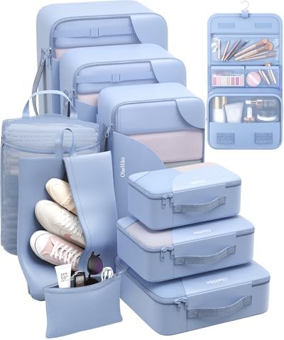 OlarHike 10 Set Packing Cubes for Travel,Gifts for Women Mom,Anti-Tearing Suitcase Organizer,with Over 1000 pcs Mesh Holes,Vacation Essentials & Accessories for Cruise Ship - Image 2