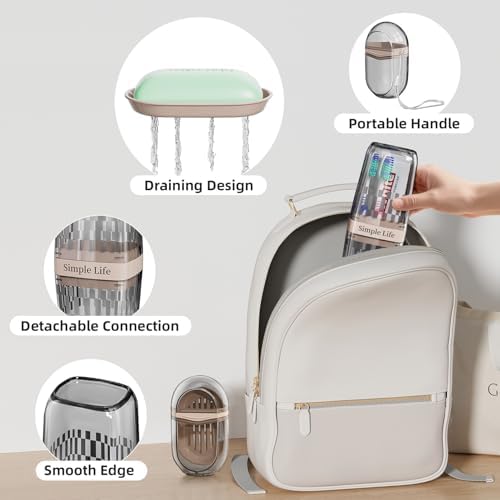 Bar Travel Soap Case Container, Portable Travel Toothbrush Case, Gray - Image 4