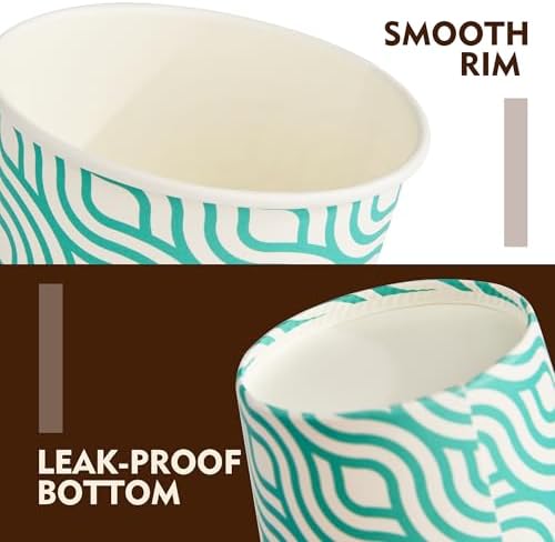 YEEHAW 16 oz Coffee Cups with Lids, Green, 100 Pack - Image 3