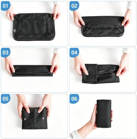 6 Set Packing Cubes, Luggage Packing Organizers for Travel Accessories, Carry on Suitcase Organizer Bags, Travel Essentials Luggage Accessories for Cruise Ship (Black) - Image 5