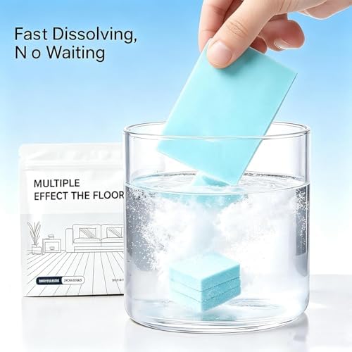 100 Pcs Multi-surface Floor Cleaning Tablets, Floor Cleaning Tablets Multi- Surface Cleaner, Multiple Effect the floors Clean, Concentrated Cleaner for Hardwood, Tile, Laminate & More (Yellow) - Image 6