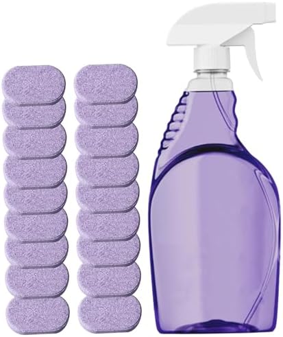 Splash Spray Cleaner Bottle with 18PCS Cleaning Tablets, Multi Purpose Kitchen Cleaner Spray for Oven Kitchen Bathroom by Unknown
