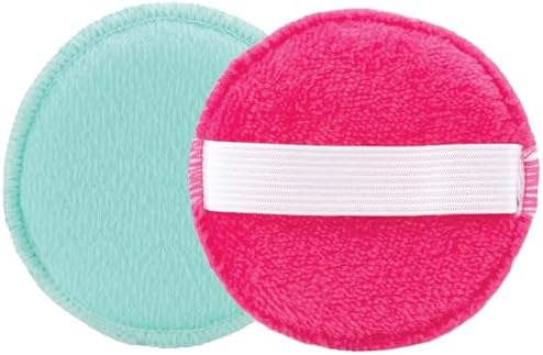 S&T INC. Face Scrubber Pad, 2 Pack, 3.3" Diameter, Teal and Pink by STINC