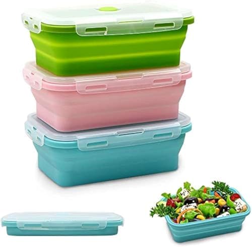 Alimat PluS 3 Pack 40.5oz Silicone Collapsible Food Storage Containers by AlimatPlus