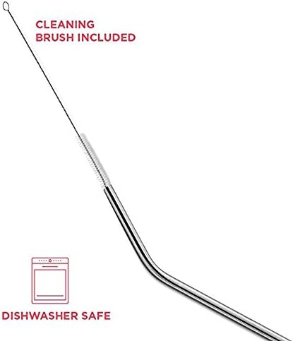 BaHoki Essentials Set of 4 Metal Stainless Steel Drinking Straws With Cleaning Brush Eco Friendly & Reusable - For Moscow Mules (Stainless Steel 9") Quality Straw to Enjoy Smoothies and Frozen Drinks - Image 5