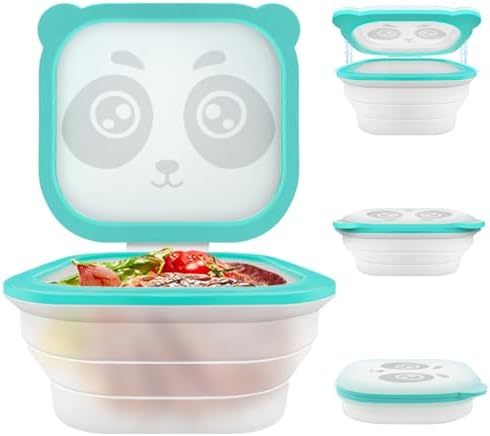 Silicone Food Storage Containers, Camping Bowl with Lids Collapsible, Freezer & Dishwasher Safe, Reusable 30 Oz Lunch Box for Camping Travel Fruit by babyye