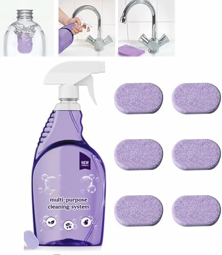 Clean Kitchen spray cleaner- Multi-purpose effervescent cleaner,Cleaners for Home, Kitchen, Bathroom,Easily solves all kinds of stains Cleaning tablets included (1Bottle+30PCS Tablets) - Image 2