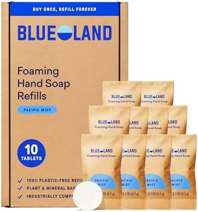 BLUELAND Foaming Hand Soap Refill Tablets, 10-Pack, Pacific Mist Scent by BLUELAND