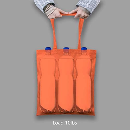 TOPDesign 24-Pack Economical 16"x15" Orange Cotton Tote Bag, Lightweight Medium Reusable Grocery Shopping Cloth Bags, Suitable for DIY, Advertising, Promotion, Gift, Activity - Image 6