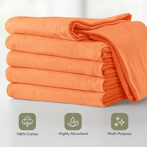 Utopia Kitchen Orange Flour Sack Towels [12 Pack - 28 x 28 in] 100% Cotton - Image 4