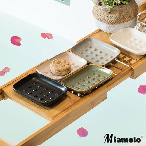 Miamolo Bar Soap Holder for Shower, Soap Dish Raised Design Save Soap Loss - Image 7