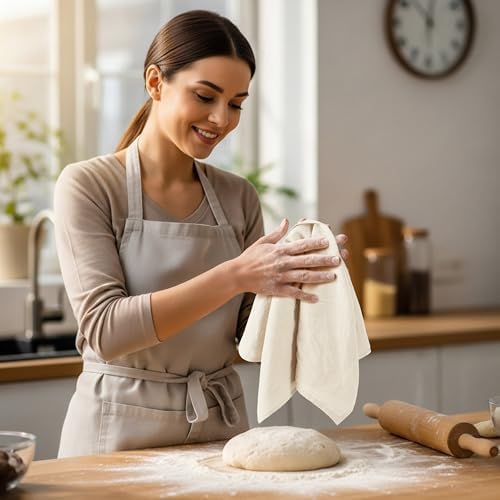Utopia Kitchen Natural Flour Sack Towels [6 Pack - 28 x 28 Inch]100% Cotton - Image 2