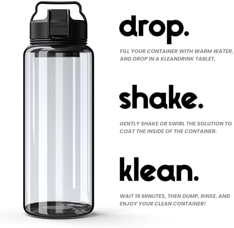 30 Cleaning Tablets – NSF Certified Safe, Eco-Friendly, Clean Stainless Steel, Tumbler, Insulated, Plastic and Reusable Water Bottles, Protein Shaker – Remove Odors and Stains, No Scrubbing - Image 3