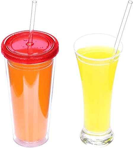 DAKOUFISH 10 Inch Reusable Plastic Replacement Drinking Straws for 16 oz & 24 oz Mason Jar Tumblers,Set of 12 Pcs Straws with Cleaning Brush (10inch, 7color) - Image 4