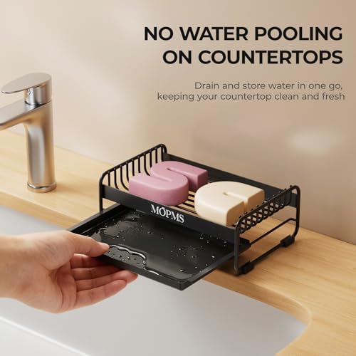 MOPMS Soap Dish for Shower, Carbon Steel Bar Soap Holder with Drainage - Image 2
