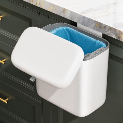 CTIME Compost Bin Kitchen 1.8 Gallon, Hanging Small Trash Can by CTIME