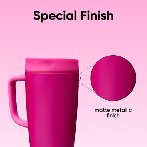 Owala SmoothSip Slider Stainless Steel Insulated Travel Mug with Handle, 100% Leak Proof, For Hot and Cold Drinks, Travel Friendly with Sliding Lock Lid, 12oz, BPA Free, Leak Proof, Read My Lips - Image 7