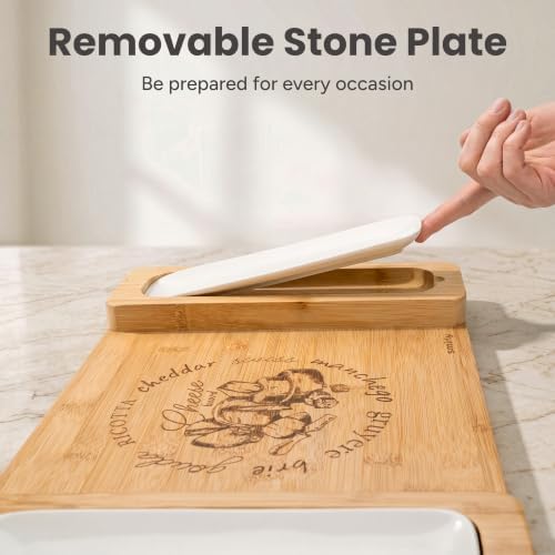 SMIRLY Bamboo Charcuterie Board Set with Serving Accessories - Image 3