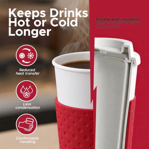 Copco Acadia Travel Mug, 16-Ounce, Cherry Red - Image 3
