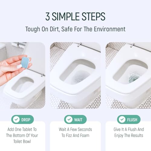 Natural Toilet Bowl Cleaning Tablets - Eco Friendly Products & Cleaning Supplies Bathroom Cleaner Refill Tablet Pack Of 12/24/48 Tabs (24) - Image 4