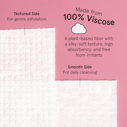 grace & stella Face Towels Disposable - Travel Essentials (60 Count) (Pack of 4) Ultra-Soft & Absorbent Face Wipes Towelettes, Facial Towels for Cleansing & Makeup Removal - Face Cleansing Foaming Net - Image 5