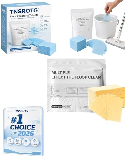 Multi Effect Floor Clean Tablets Cleaning Tables Mopping Cleaner Multiple Tablet Surface Wood Hardwood Sheets Sheet Floors Effects Multipurpose Extra Thick Pack Tables Concentrated(Yellow100pcs) by Unknown