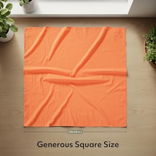 Utopia Kitchen Orange Flour Sack Towels [12 Pack - 28 x 28 in] 100% Cotton - Image 2