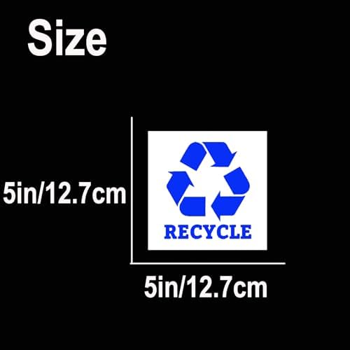Trash Recycle Compost Stickers Set of 3 Recycle Sticker Vinyl Decal for Recycle Bin, Compost Bin, Trash Can Symbol to Organize Garbage containers Trash Can (Recycle White, 5x5inch) - Image 4