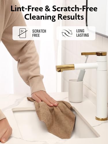 Fantasticlean Microfiber Cleaning Cloth Rolls-150 Sheets,12"x12"(Tan,Beige) - Image 4