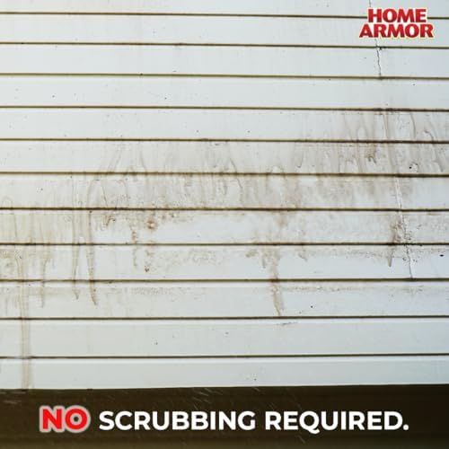 Home Armor Outdoor Cleaner+, 64 oz., Remove Stains from Mold, Mildew, Algae, Dirt and Grime for Visible Results in Seconds, No Scrubbing Required, Plant Safe When Used as Directed - Image 6