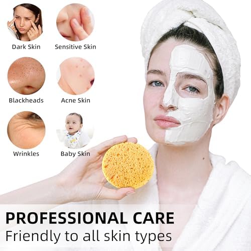 120-Count Compressed Facial sponges for Daily Facial Cleaning - Image 3